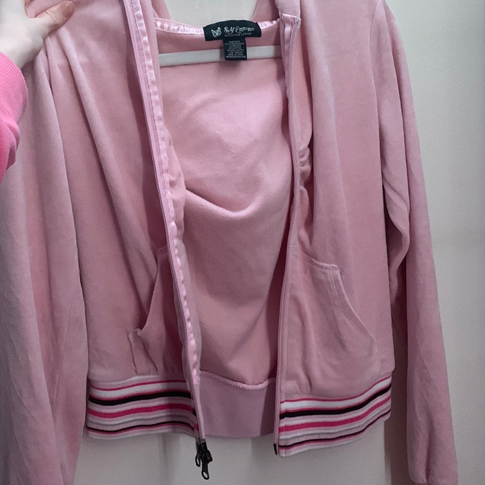 Self esteem y2k pink tracksuit hoodie